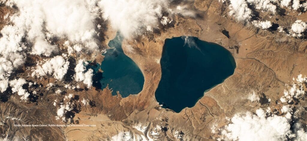 The lakes of Manasarovar and Rakhas Tal, where Bar-headed Geese breed