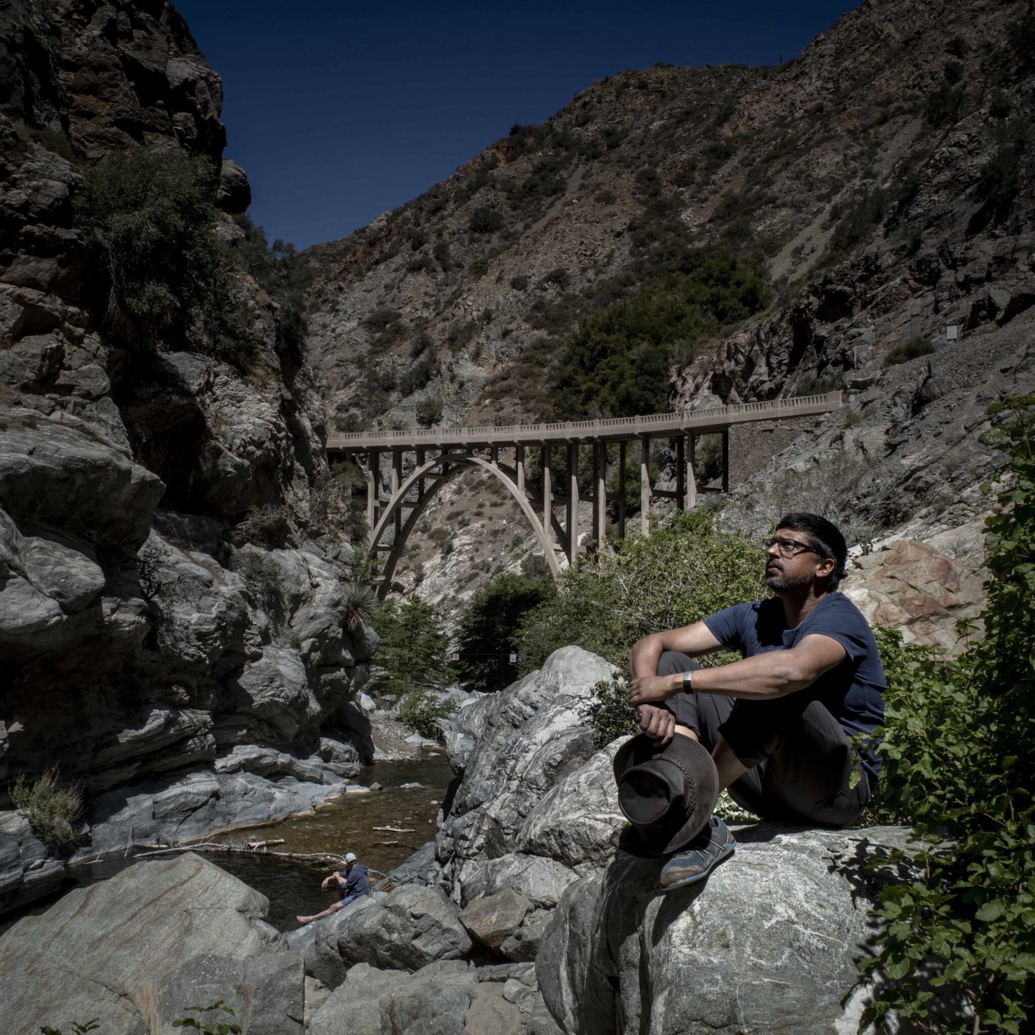 The author at home in the hills of SoCal (Photograph by Josh Estey for Gautam Raja). Raja has authored a blog post about his native garden